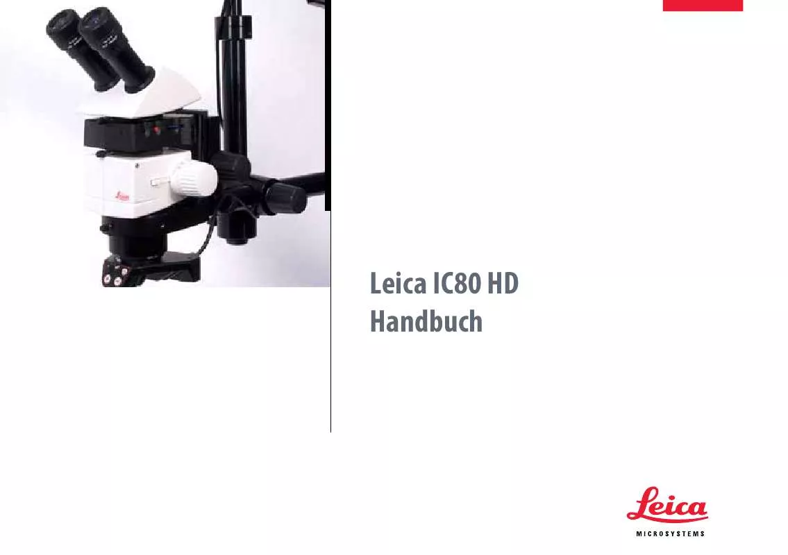 Mode d'emploi LEICA IC80 HD