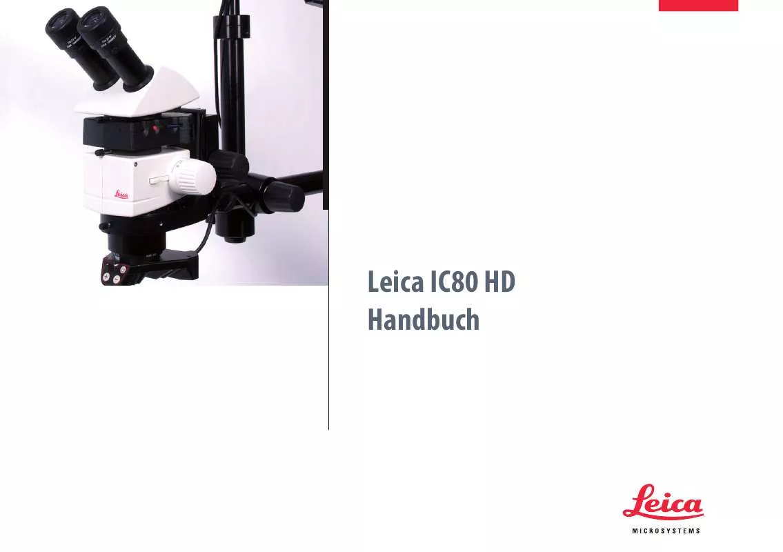 Mode d'emploi LEICA IC80HD