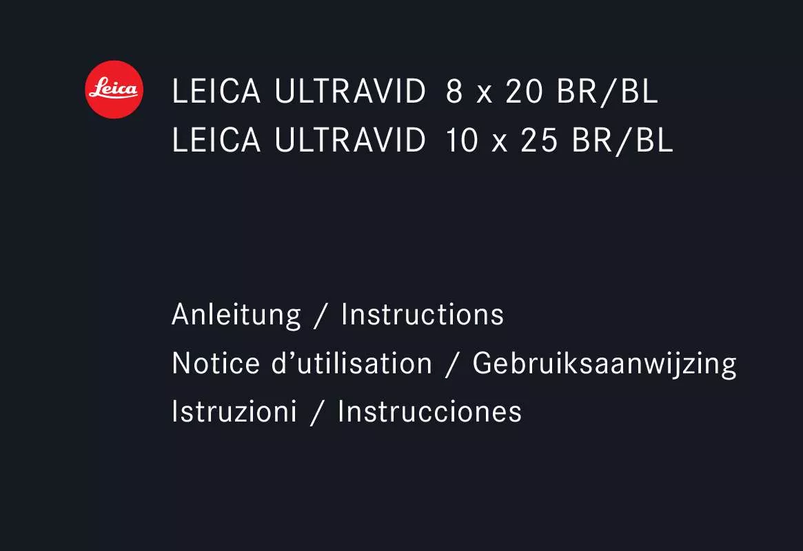 Mode d'emploi LEICA ULTRAVID 8X20 BL