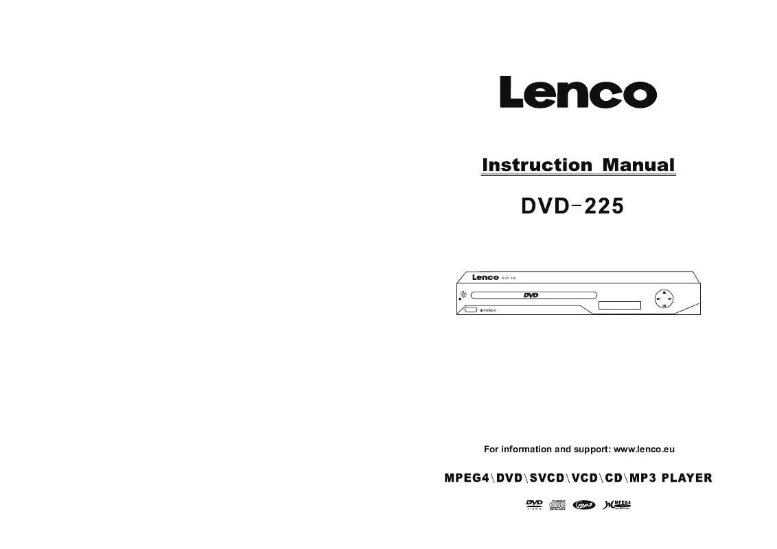 Mode d'emploi LENCO DVD-225