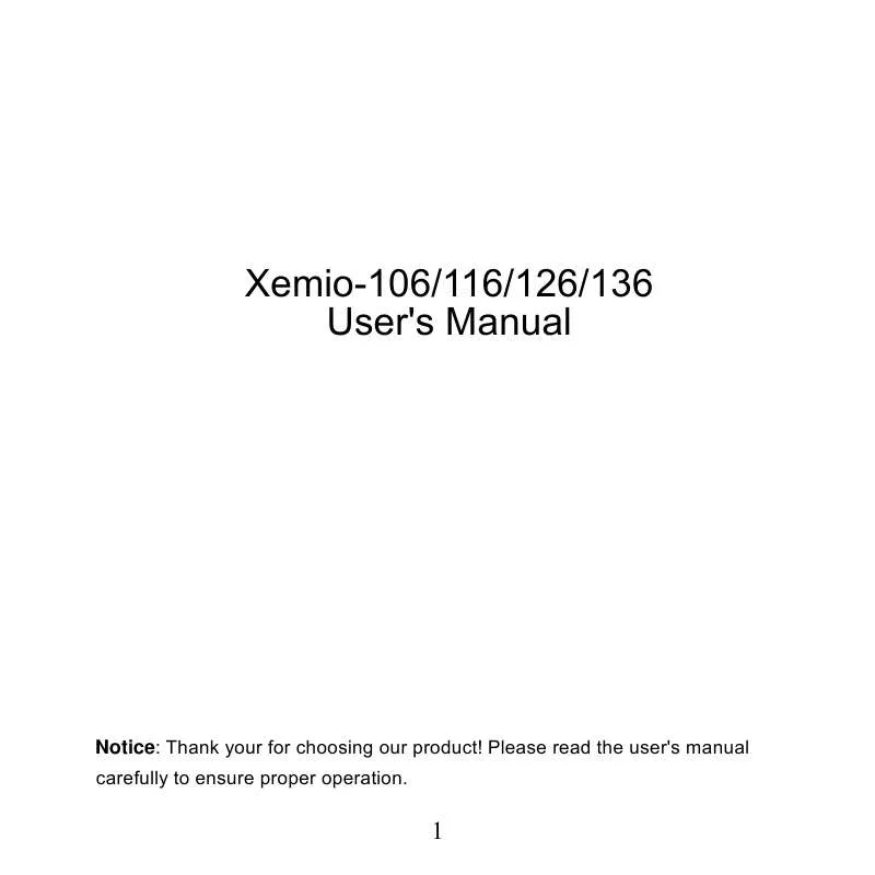 Mode d'emploi LENCO XEMIO-126