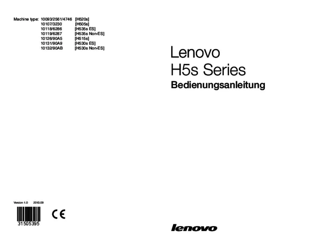Mode d'emploi LENOVO H515S - 57318086
