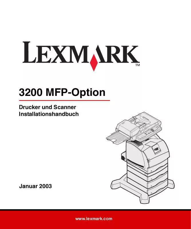 Mode d'emploi LEXMARK 3200 MFP OPTION