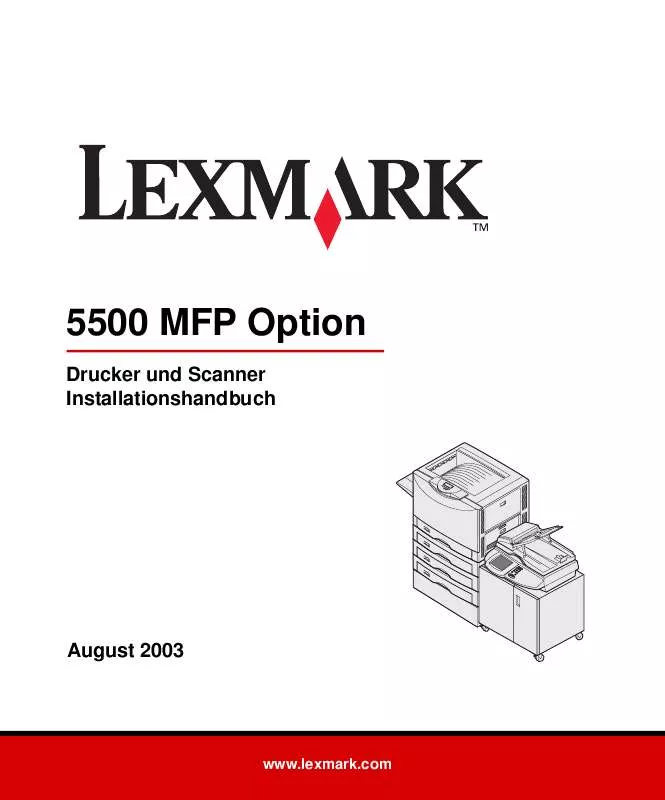 Mode d'emploi LEXMARK 5500 MFP OPTION