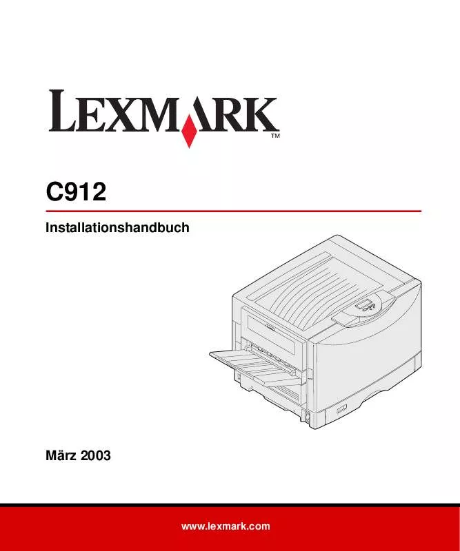 Mode d'emploi LEXMARK C912