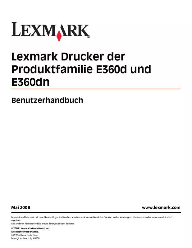 Mode d'emploi LEXMARK E360DN