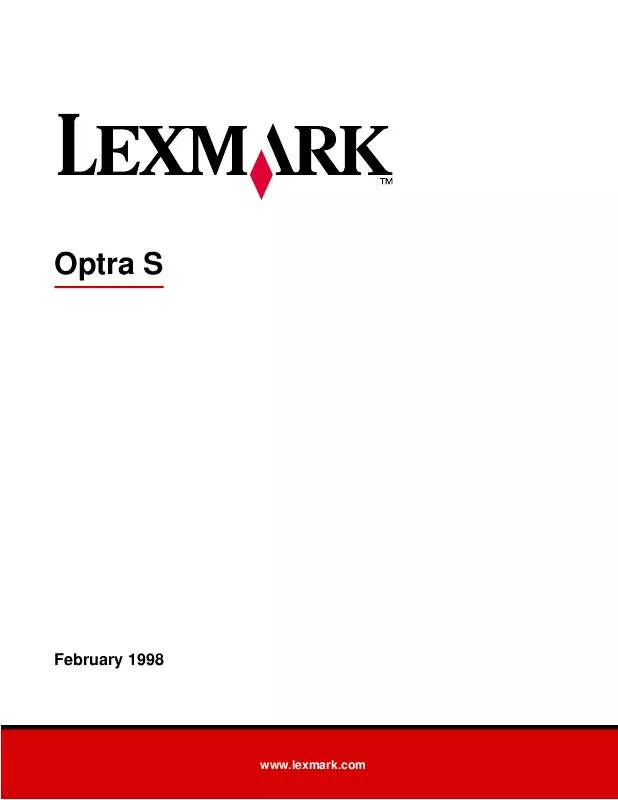 Mode d'emploi LEXMARK OPTRA S 2455