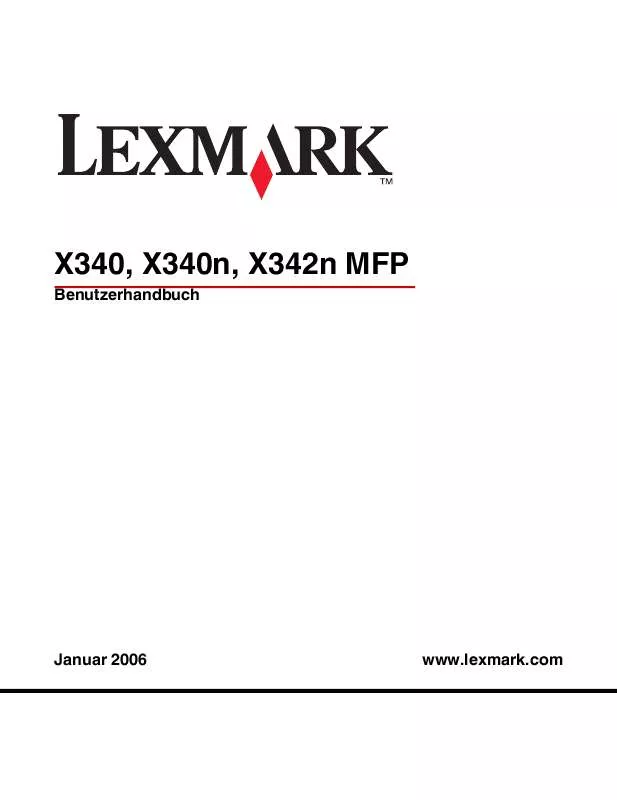 Mode d'emploi LEXMARK X342N