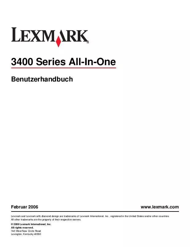 Mode d'emploi LEXMARK X3470