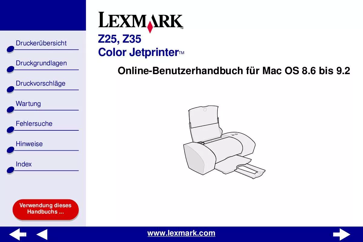 Mode d'emploi LEXMARK Z35