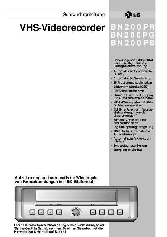 Mode d'emploi LG BN200PR