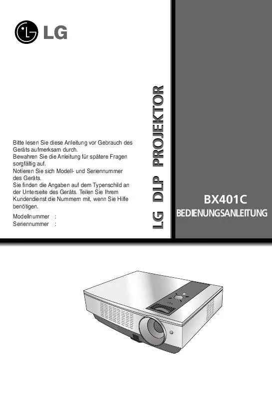 Mode d'emploi LG BX401C
