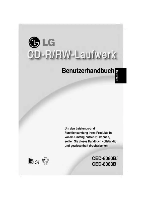 Mode d'emploi LG CED-8083B