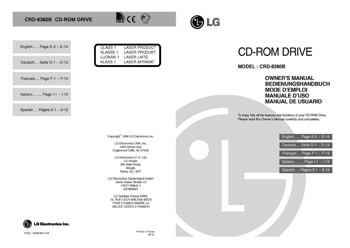 Mode d'emploi LG CRD-8360B