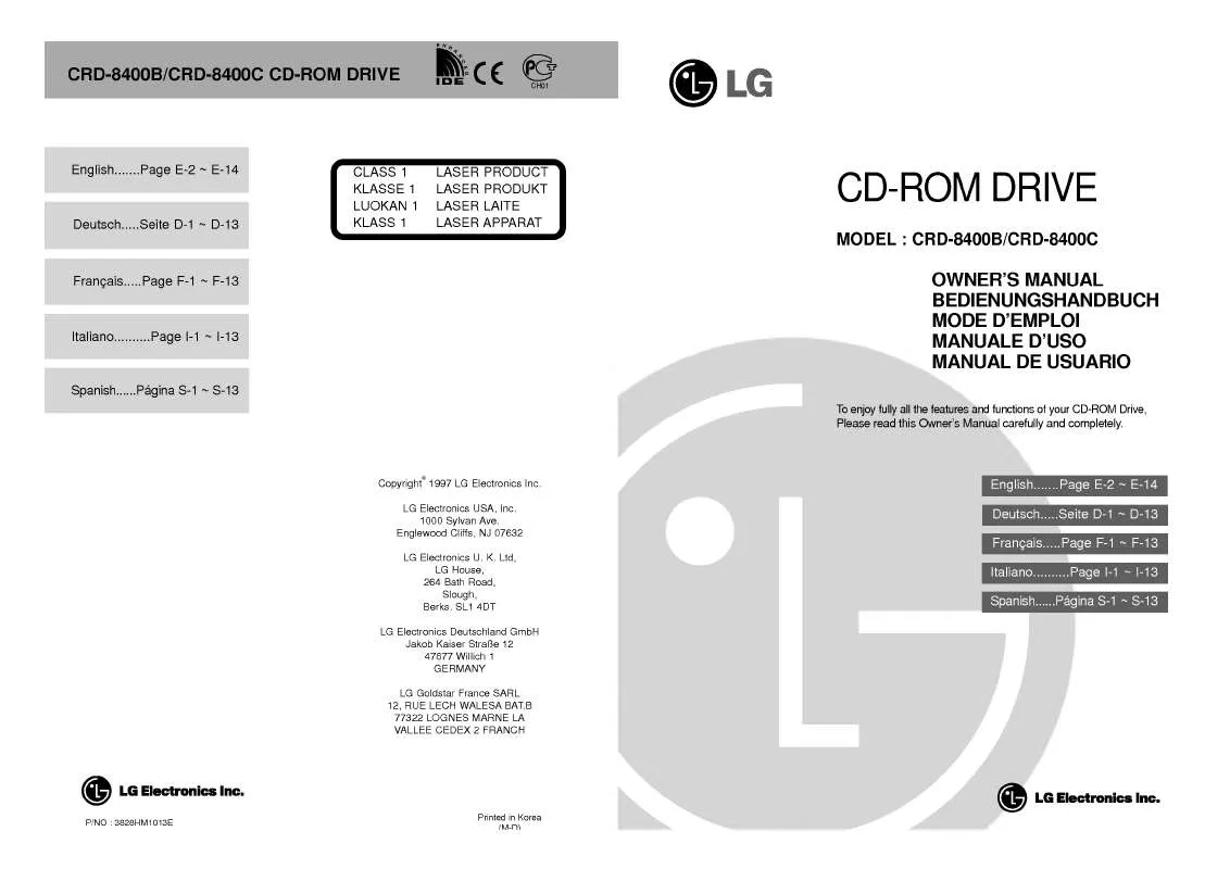 Mode d'emploi LG CRD-8400C