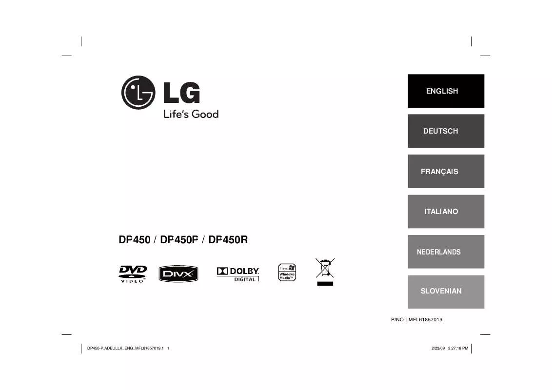 Mode d'emploi LG DP450
