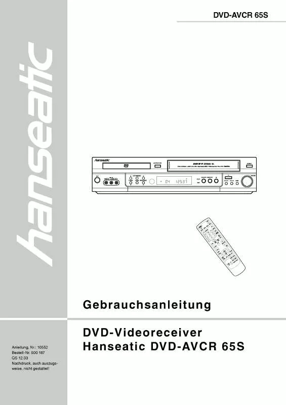 Mode d'emploi LG DVD-AVCR 65 S