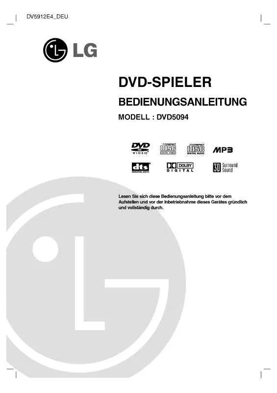 Mode d'emploi LG DVD5094