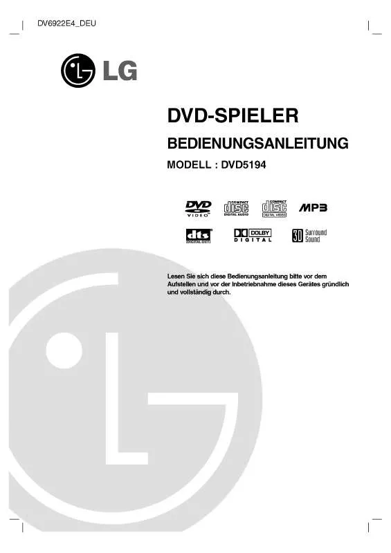 Mode d'emploi LG DVD5194