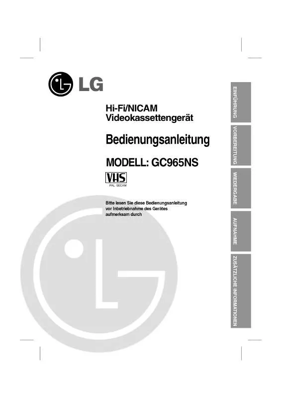 Mode d'emploi LG GC-965NS