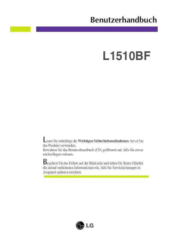 Mode d'emploi LG L1510BF-SV