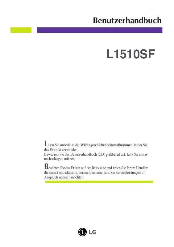 Mode d'emploi LG L1510SF-SV
