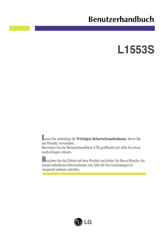 Mode d'emploi LG L1553S-SF