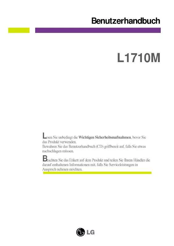 Mode d'emploi LG L1710M