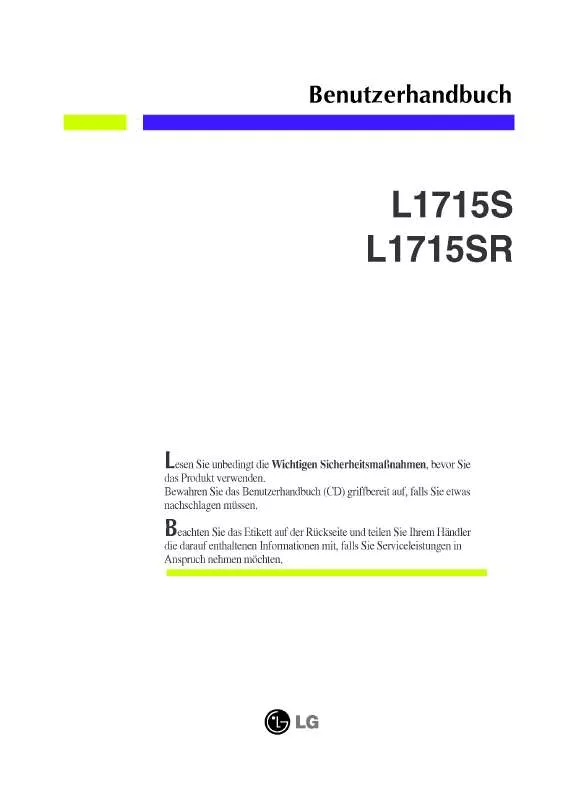 Mode d'emploi LG L1715S(S)