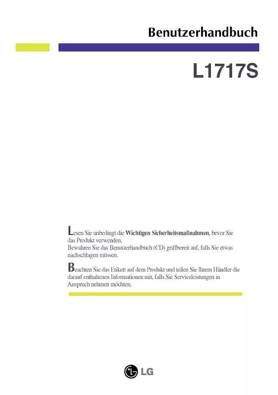 Mode d'emploi LG L1717S-GN