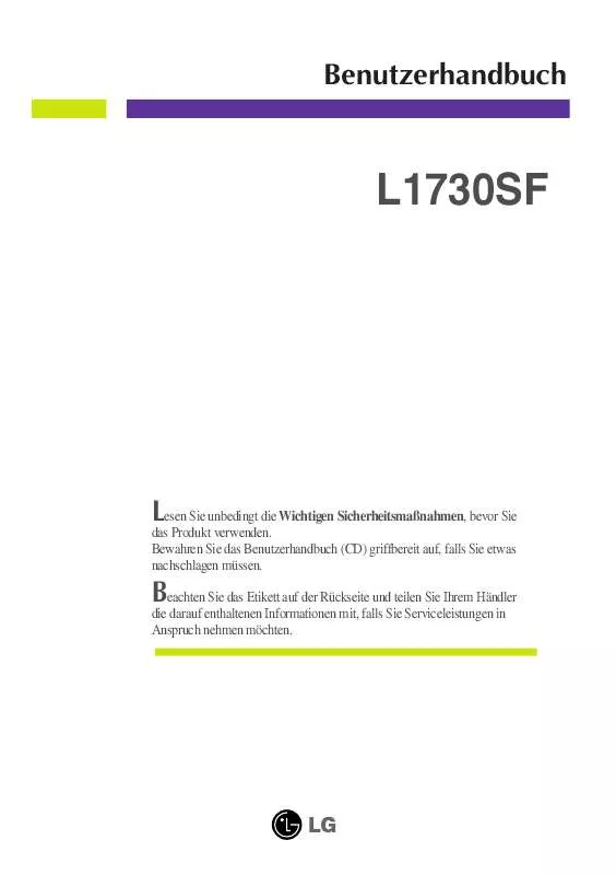 Mode d'emploi LG L1730SF-BV