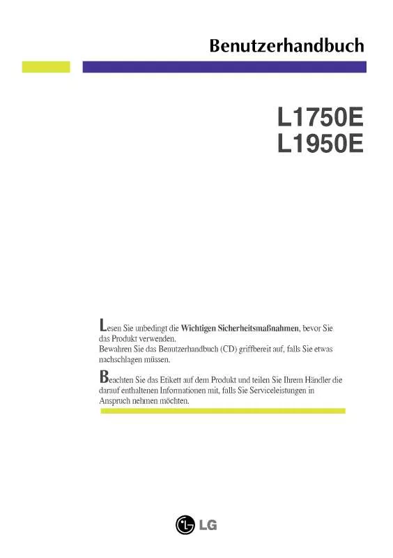 Mode d'emploi LG L1750E-GF