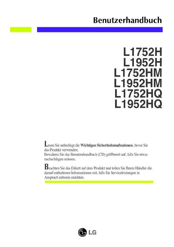 Mode d'emploi LG L1752H-BF