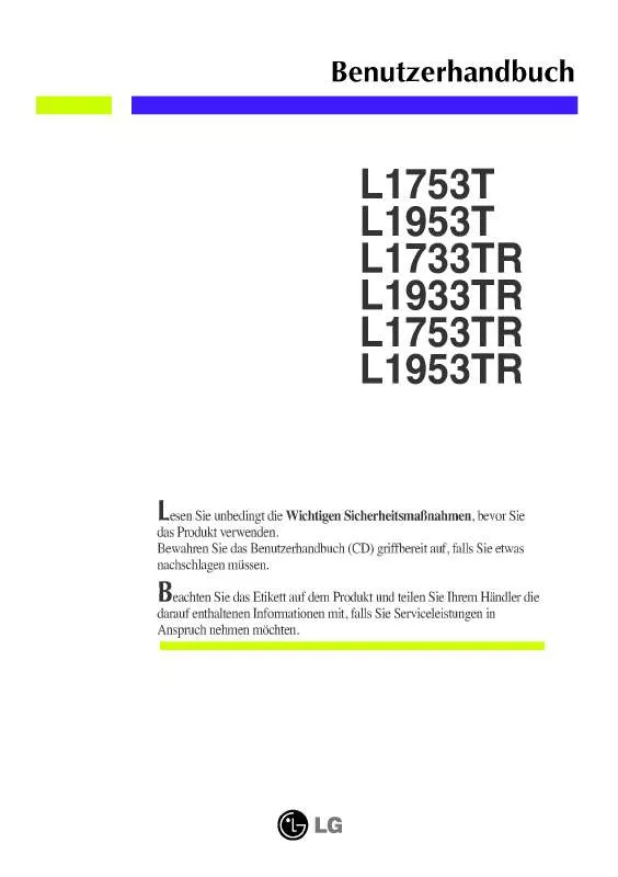 Mode d'emploi LG L1753TR-SF