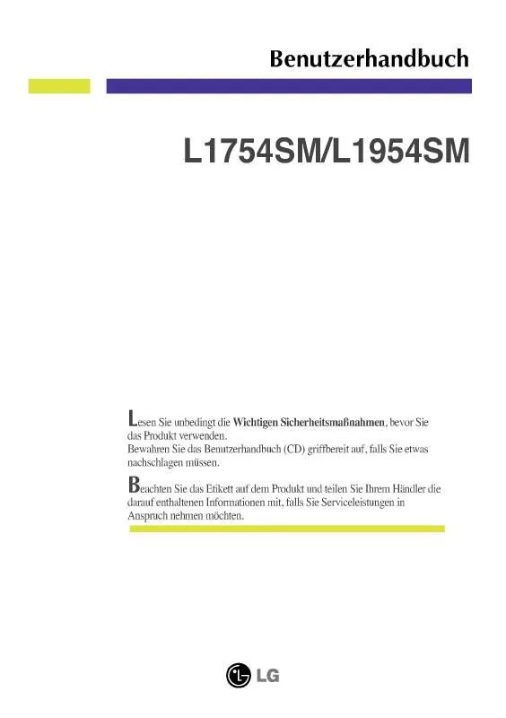 Mode d'emploi LG L1754SM-PF