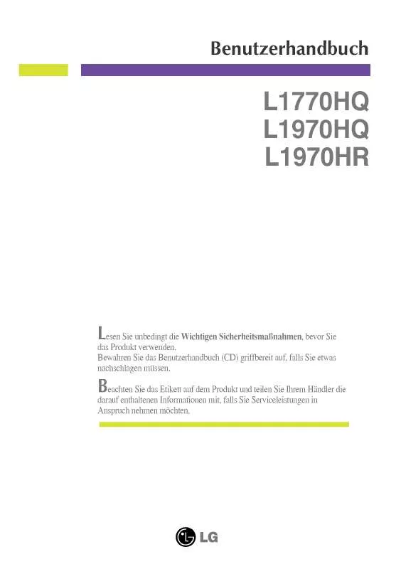 Mode d'emploi LG L1770HQ