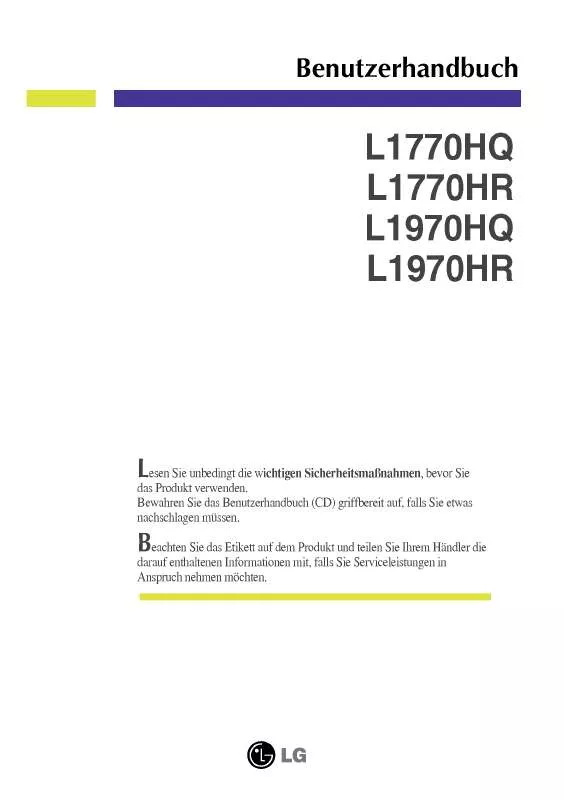 Mode d'emploi LG L1770HR-BF