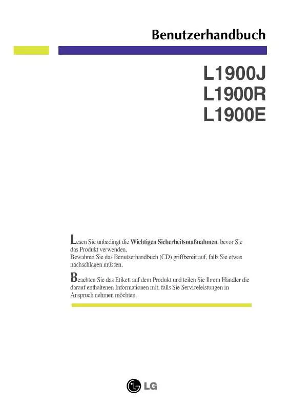 Mode d'emploi LG L1900R-BF