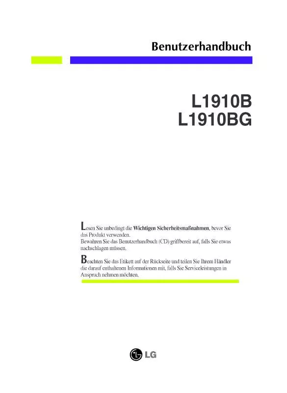 Mode d'emploi LG L1910B