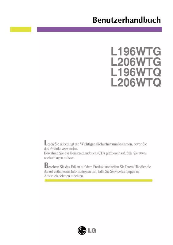 Mode d'emploi LG L196WTQ-WF