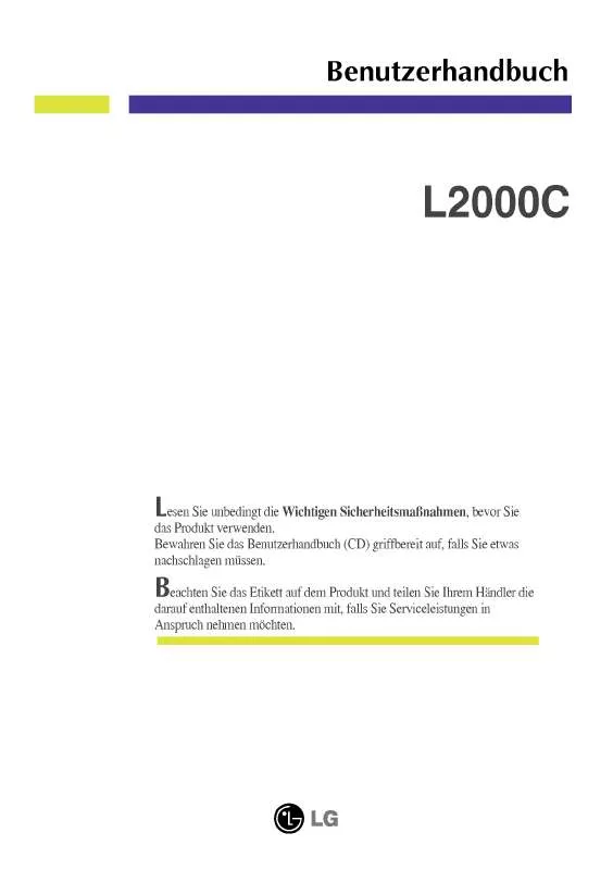 Mode d'emploi LG L2000C-SF