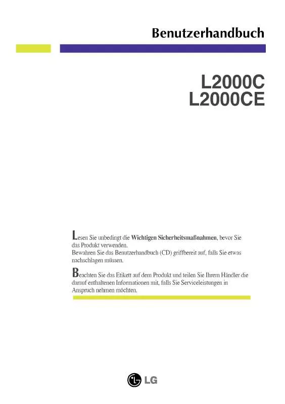 Mode d'emploi LG L2000CE-BF