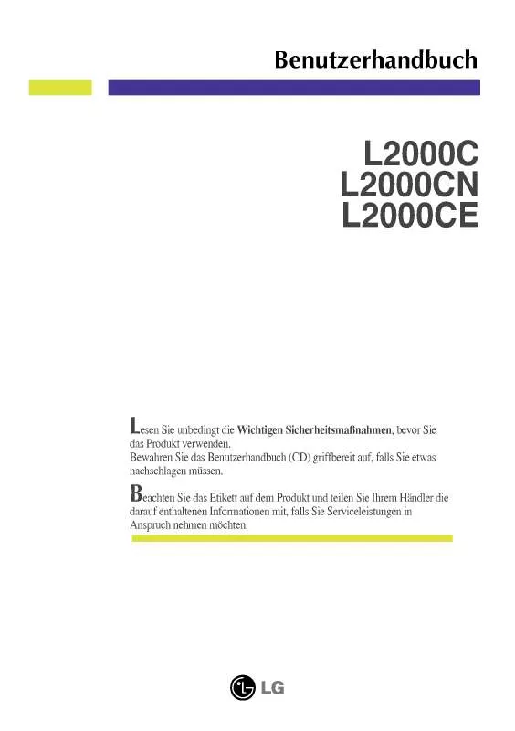 Mode d'emploi LG L2000CN-BF