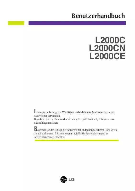 Mode d'emploi LG L2000CN-SF