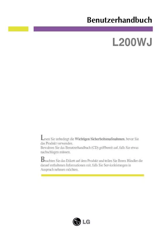 Mode d'emploi LG L200WJ-BF