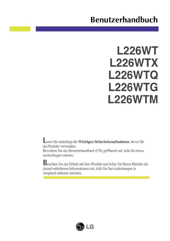 Mode d'emploi LG L226WTQ-WF