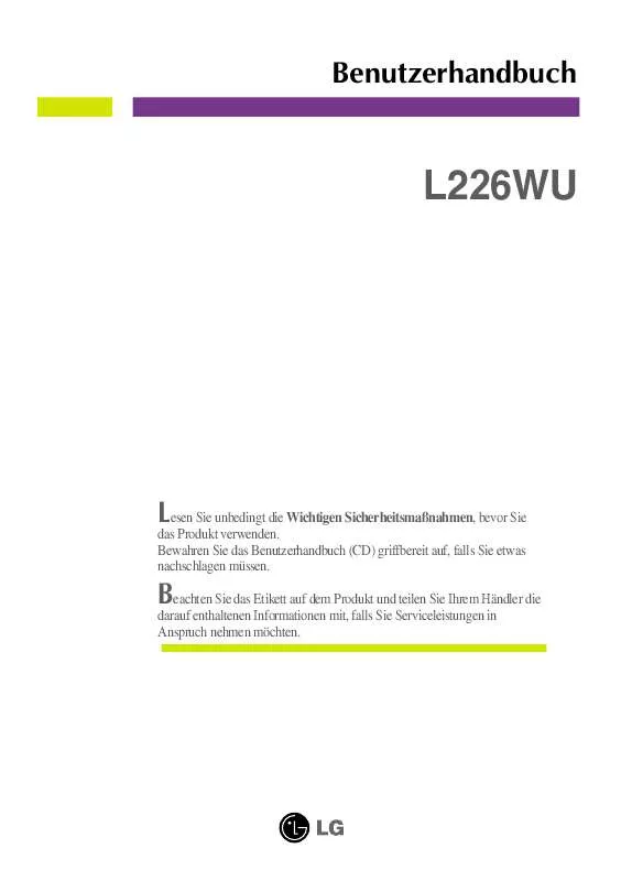 Mode d'emploi LG L226WU-PF