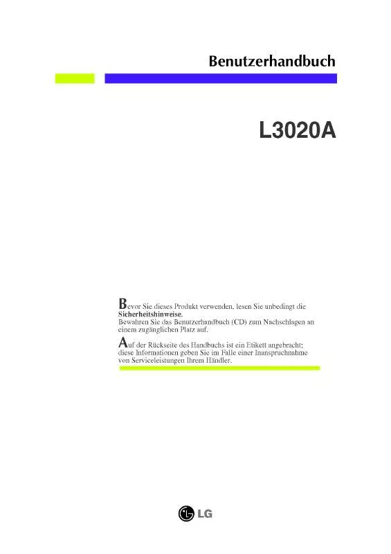 Mode d'emploi LG L3020A