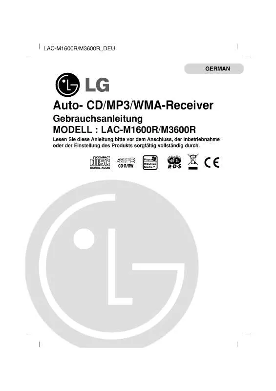 Mode d'emploi LG LAC-M8600R