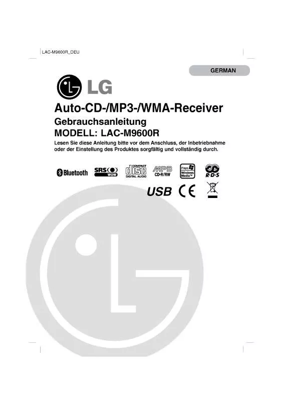 Mode d'emploi LG LAC-M9600R
